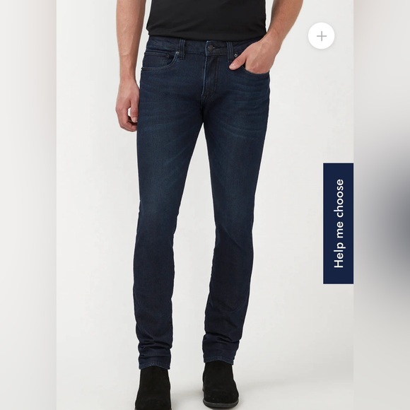 Buffalo David Bitton Skinny Max Men's Jeans in Sanded and Faded Dark Blue - Picture 4 of 4